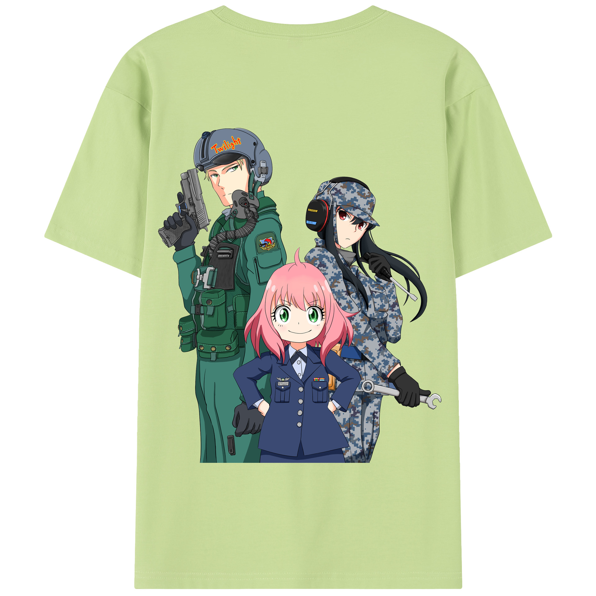 （画像用） SPY×FAMILY间谍家家酒 綿100％半袖Tシャツ（背面プリント）
